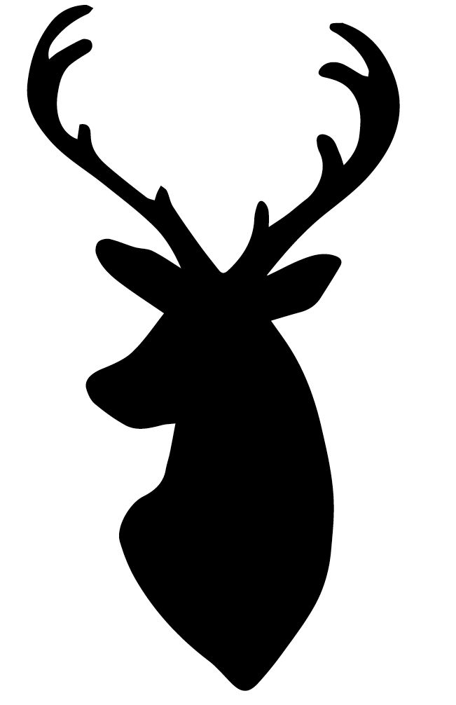 Deer Silhouette Stencil | Carter's room | Pinterest