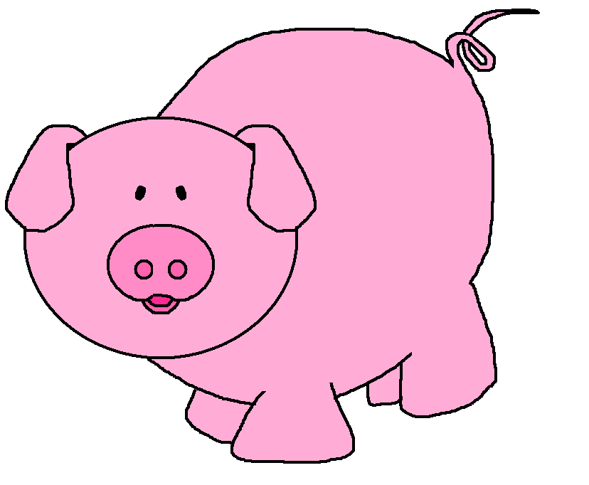 Pig Clipart Black And White