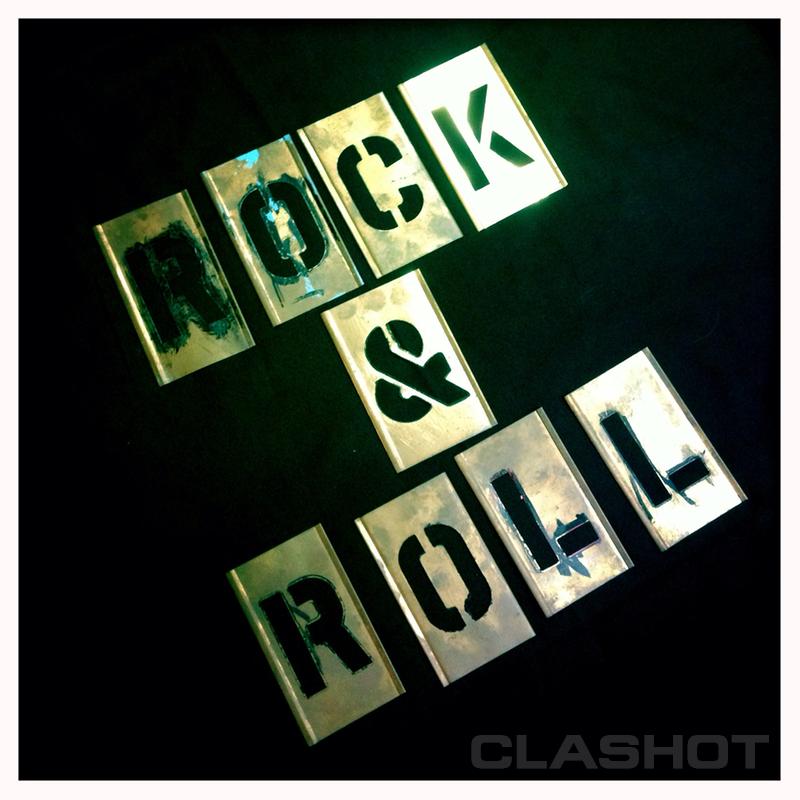 Rock and roll stencil. Graffiti, spray paint vintage retro letters ...
