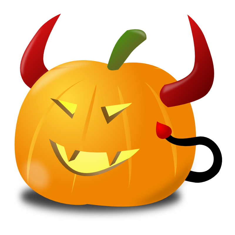 Clipart - Devil pumpkin