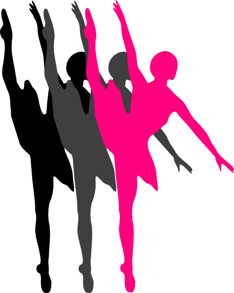 Triple Ballet Dancer Silhouette clip art - vector clip art online ...