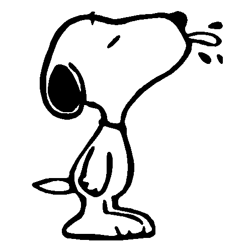 Snoopy tounge decal, peanuts cartoon decals, snoopy woodstock tv ...