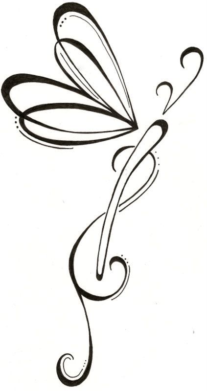 Beautiful Dragonfly Drawing - ClipArt Best