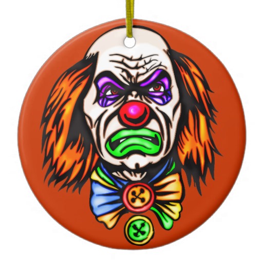 Evil Clown Ornaments, Evil Clown Ornament Designs for any Occasion