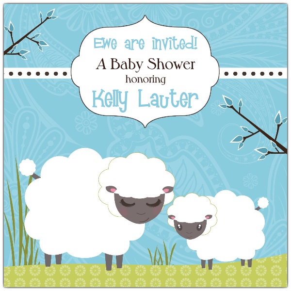 Baa Sheep Boy Baby Shower Invitations | PaperStyle