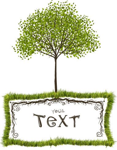 Vector text box green trees | Hubpic - Free Vector Art,Graphics ...
