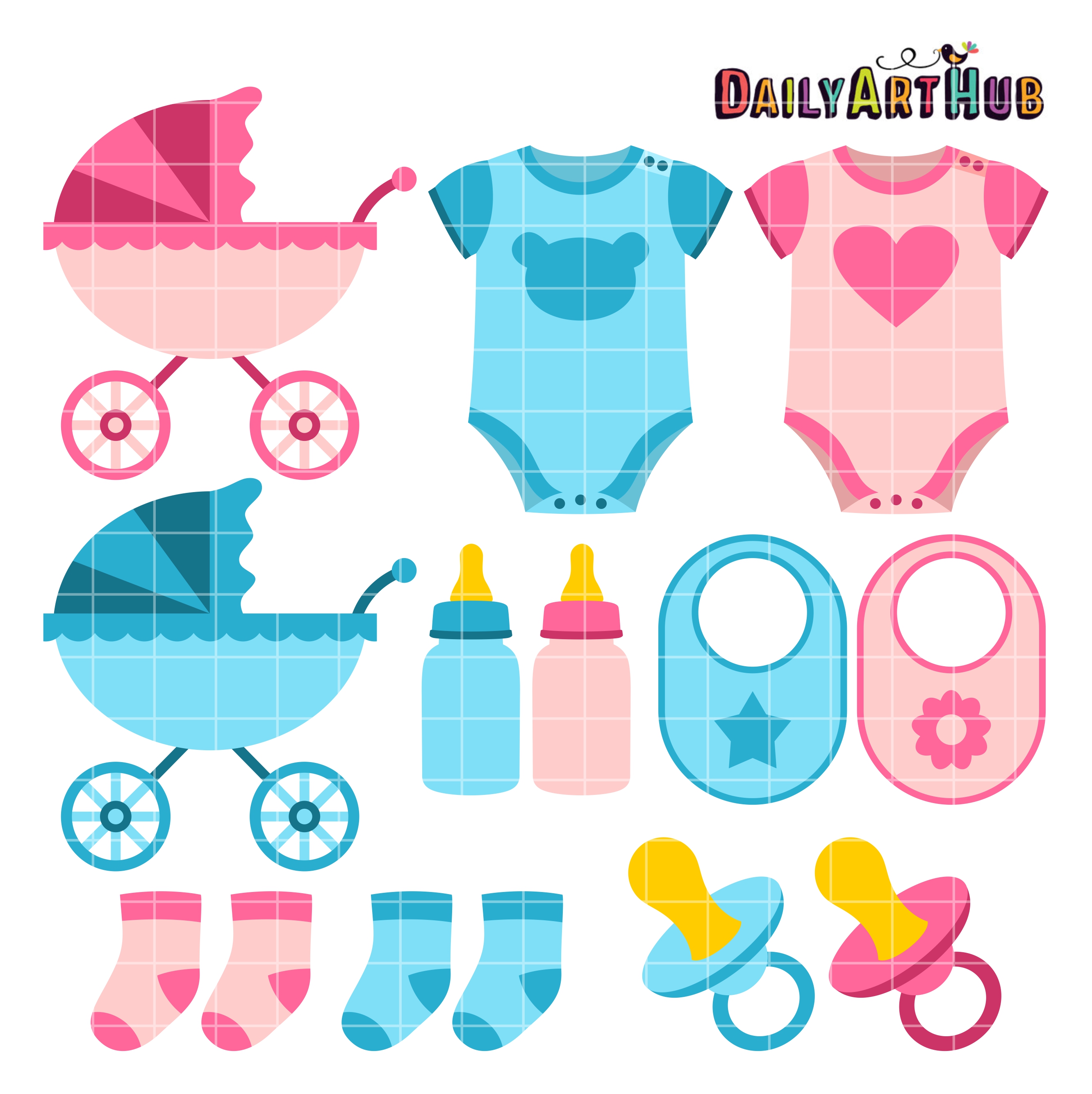 Baby Things Clip Art Set | Daily Art Hub