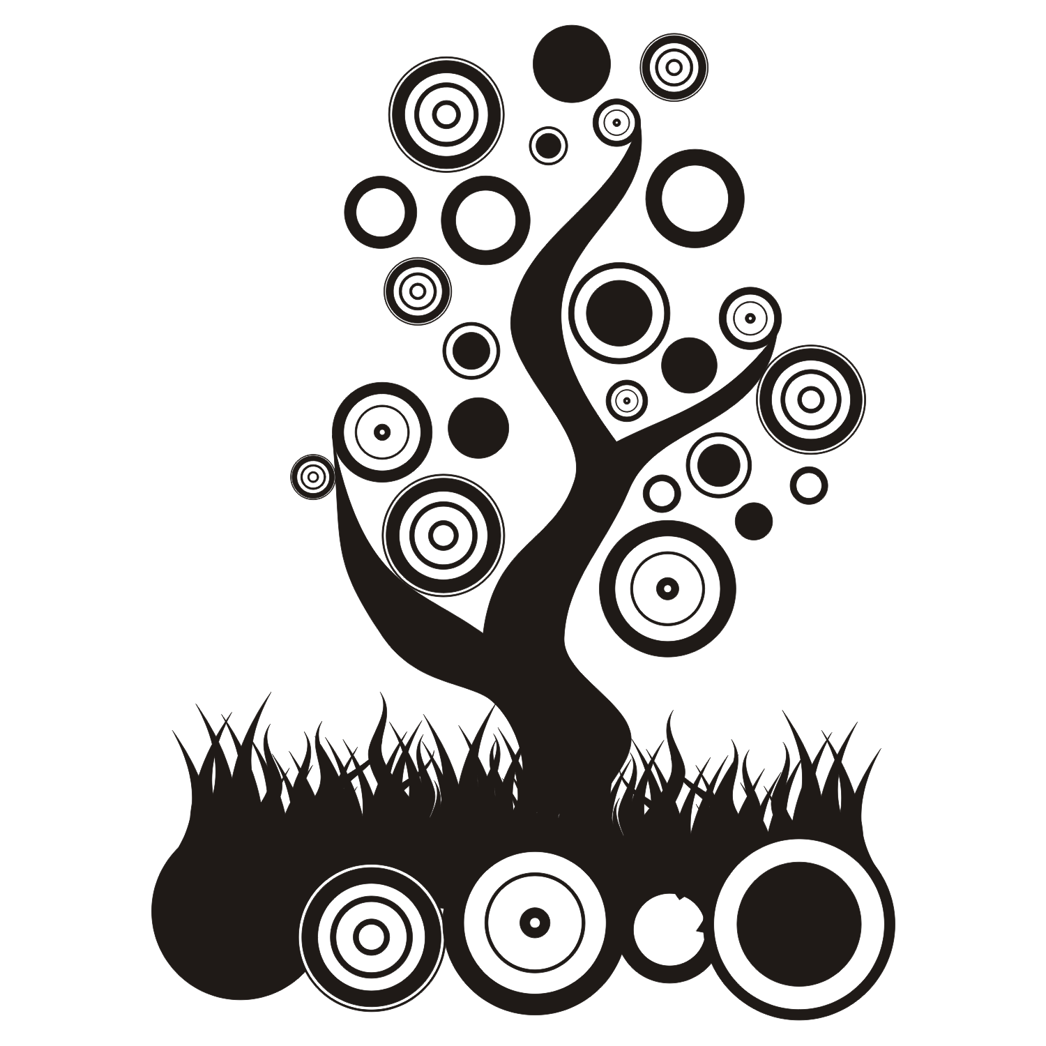 Vector for free use: Abstract tree