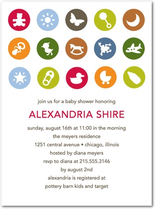 Baby Things - Baby Shower Invitations in Red Lantern | Hello ...