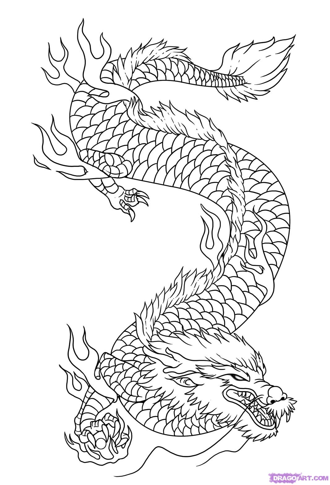 Chinese Dragon Drawing - Cliparts.co