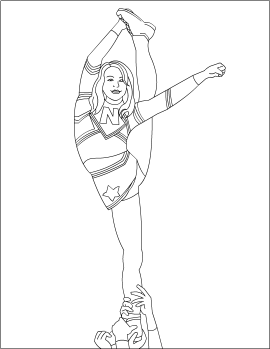 Cheerleading Coloring Pages Cheerleader, The four coloring pages ...