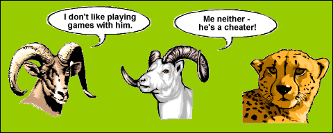 cheetah / cheater cartoon