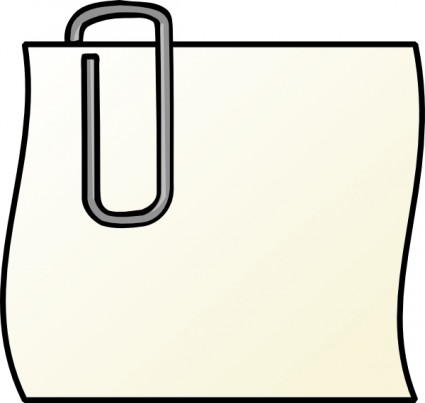 Note With Paperclip clip art Free vector in Open office drawing ...