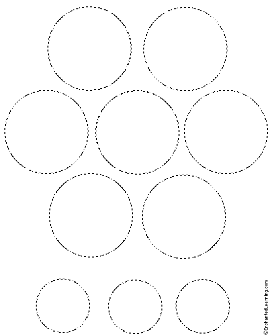 Circles #2 Tracing/Cutting Template: EnchantedLearning.com