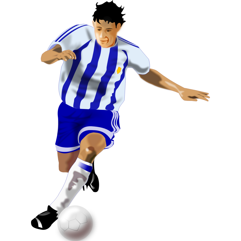 Clipart - futbolista (soccer player)