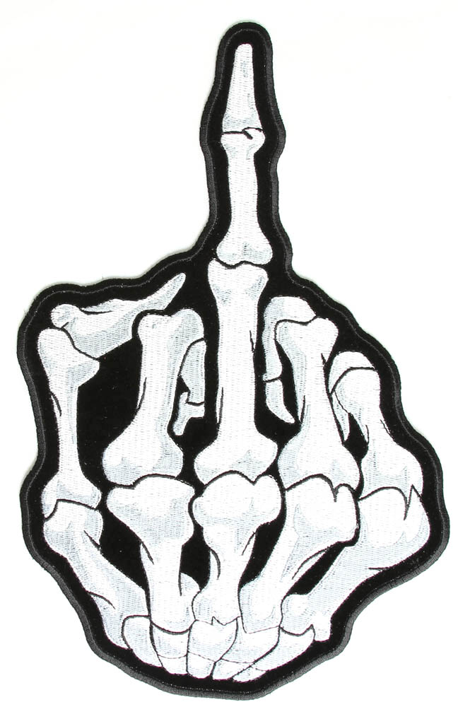 Skeleton Middle Finger Patch!!