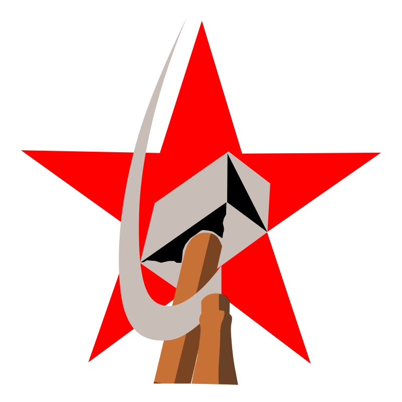 Clipart - hammer and sickle in star