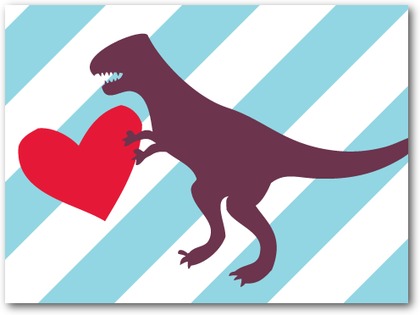 T-Rex Love - Valentine's Day Cards for Kids in Waterfall | Jill Smith
