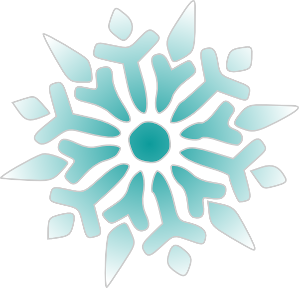 Snowflake Ice Blue clip art - vector clip art online, royalty free ...
