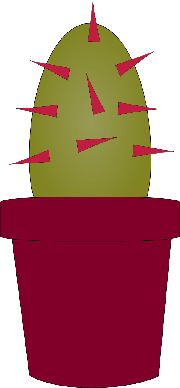 Cactus Plant Cartoon - vector Clip Art