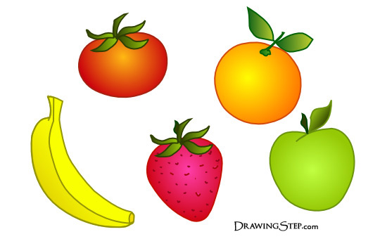 Funny Cartoon Fruit Drawings