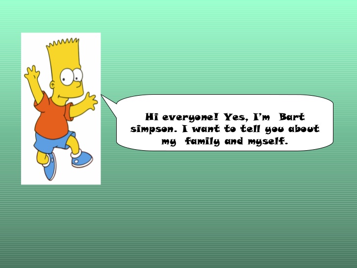 Simple present cartoon