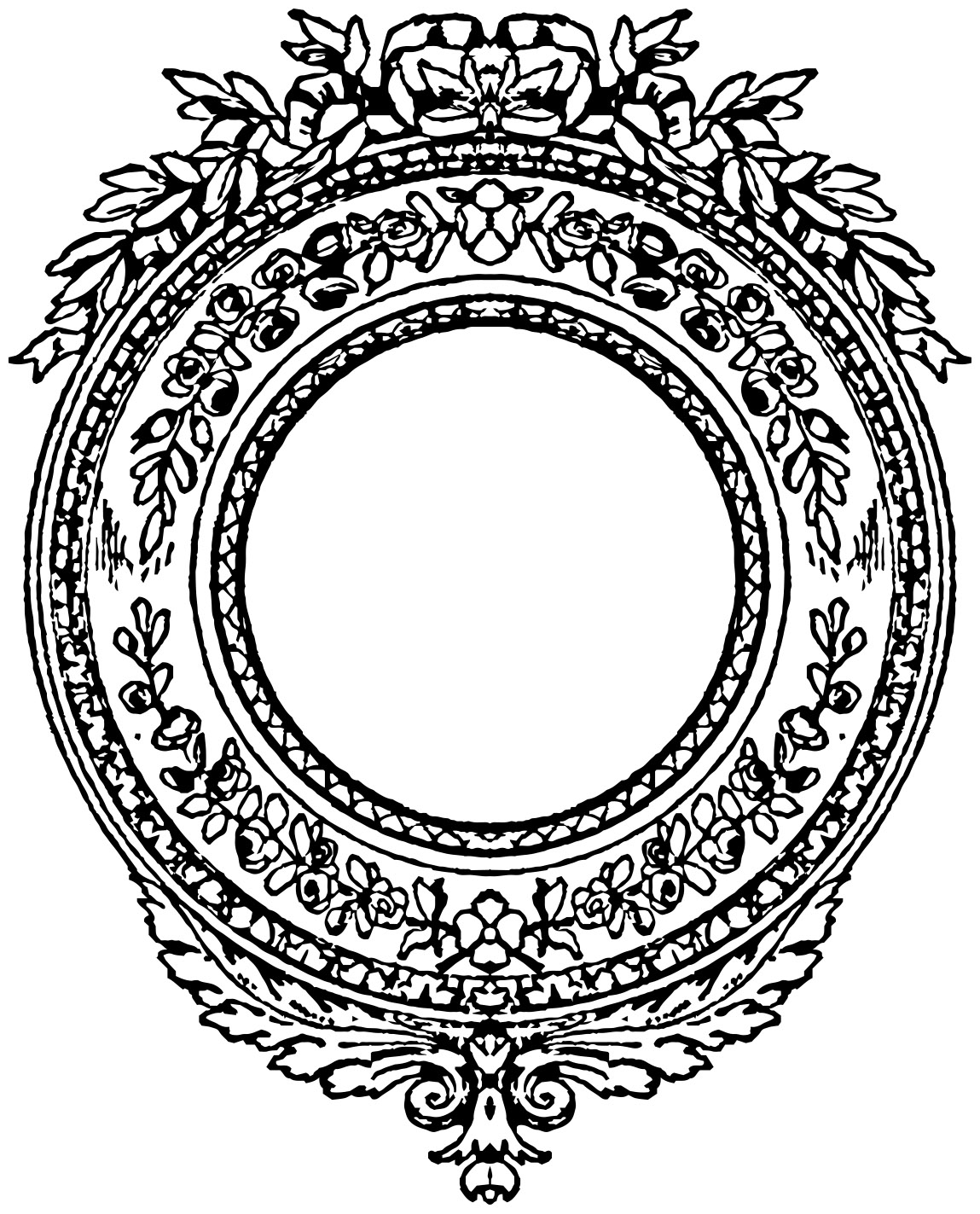 Vintage Round Frames – Laurel Wreath Clipart | Oh So Nifty Vintage ...
