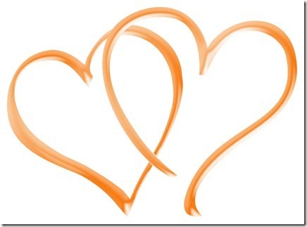 Black and White Heart Outline Clipart