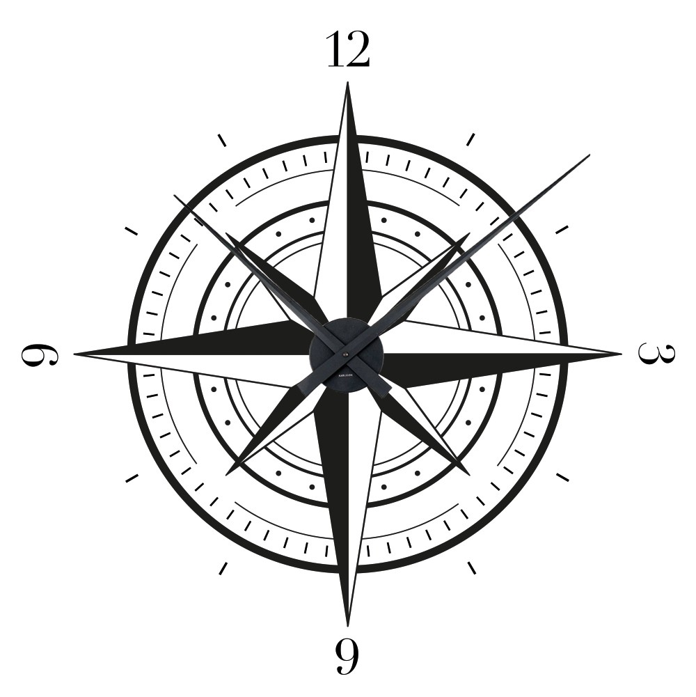 Star Compass Clock Wall Sticker - Sticker Clocks - Sticker Themes