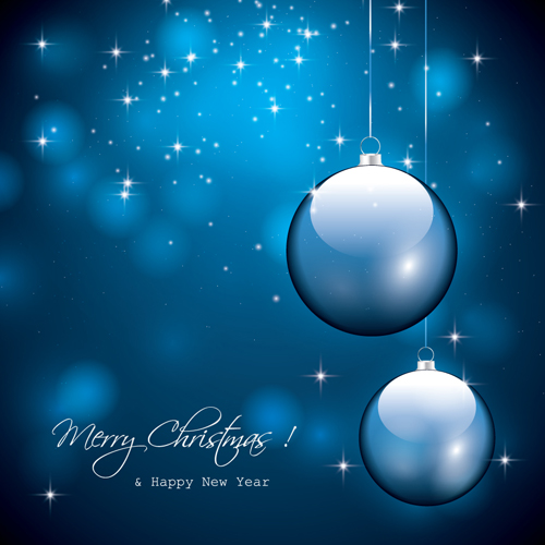 Winter Blue xmas vector backgrounds art 02 - Vector Background ...