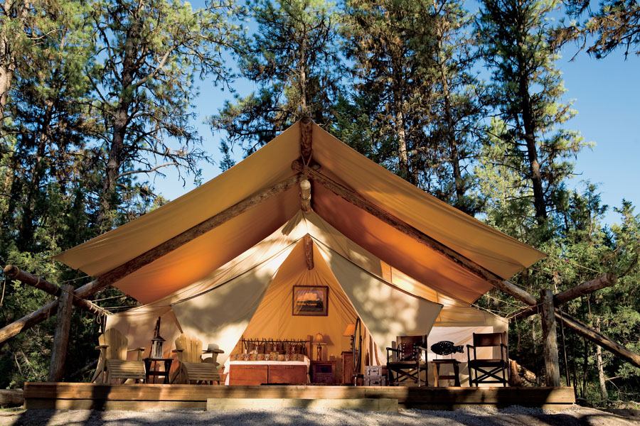 Luxury Camping Montana - River Camp at The Resort at Paws Up