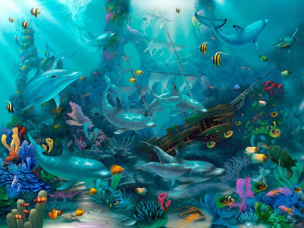 Group-Of-Dolphin-Animated- ...