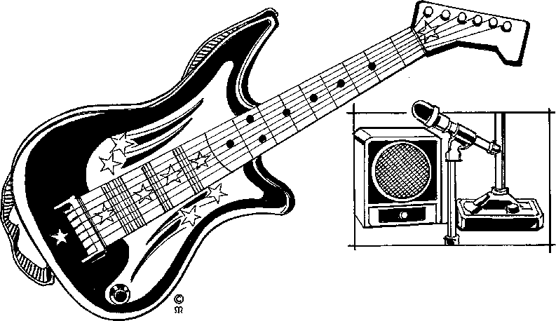 Guitar Clip Art Black And White - Gallery