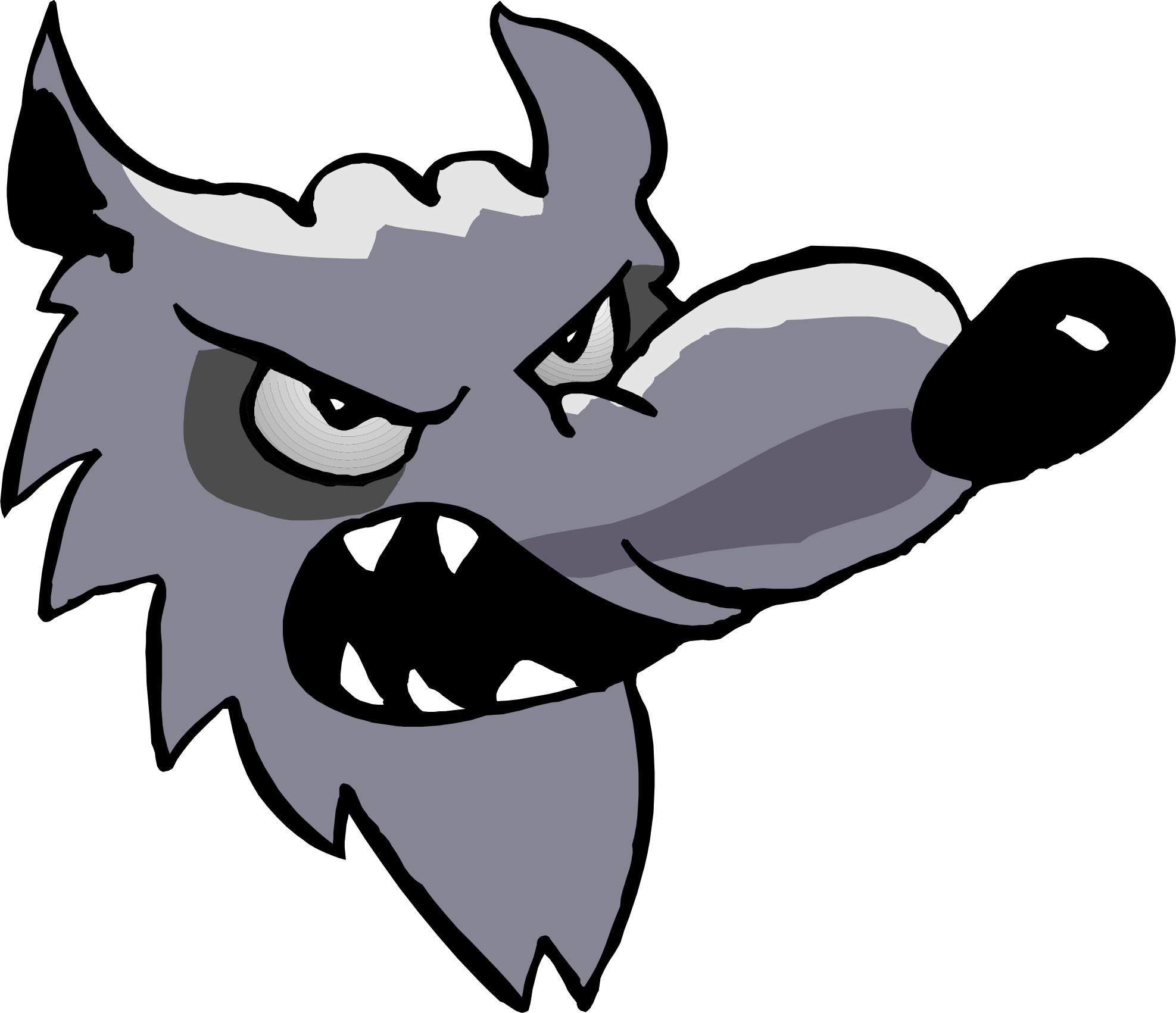 Animated Wolf Face ~ Pinclipart Howling Clipartart Kindpng 1218 ...