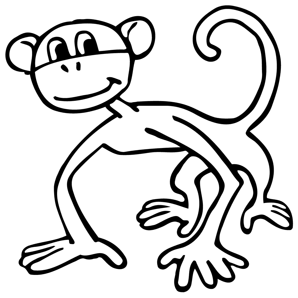 Cartoon Monkey Pictures To Color Images & Pictures - Becuo