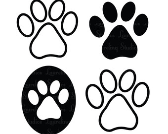 Popular items for clip art paw print on Etsy