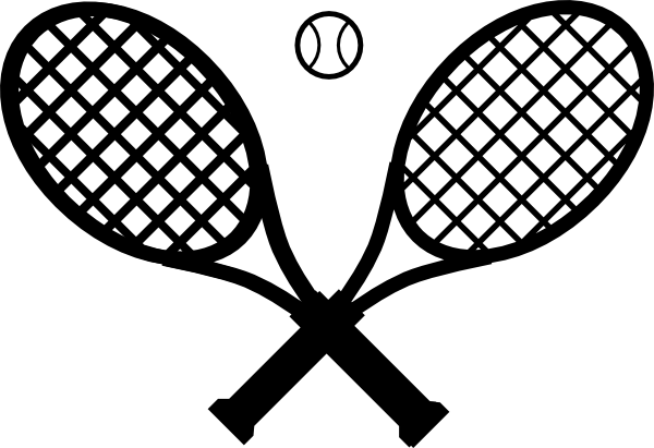Two Rackets One Ball clip art - vector clip art online, royalty ...