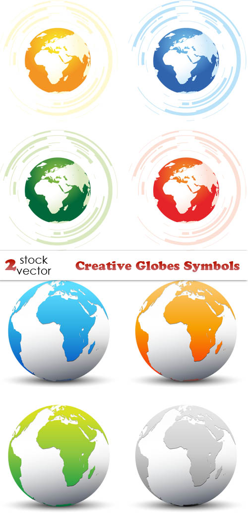 Vectors - Creative Globes Symbols » Graphic4share.com - Download ...