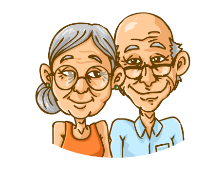 Pix For > Happy Old People Clipart