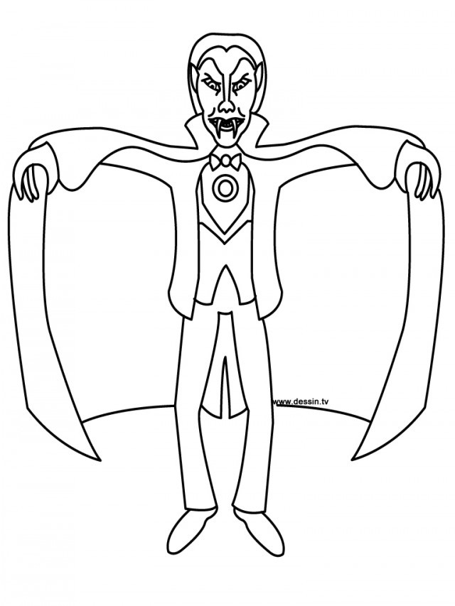 Simple Vampire Coloring Pages Coloring Pages 255927 Dracula ...