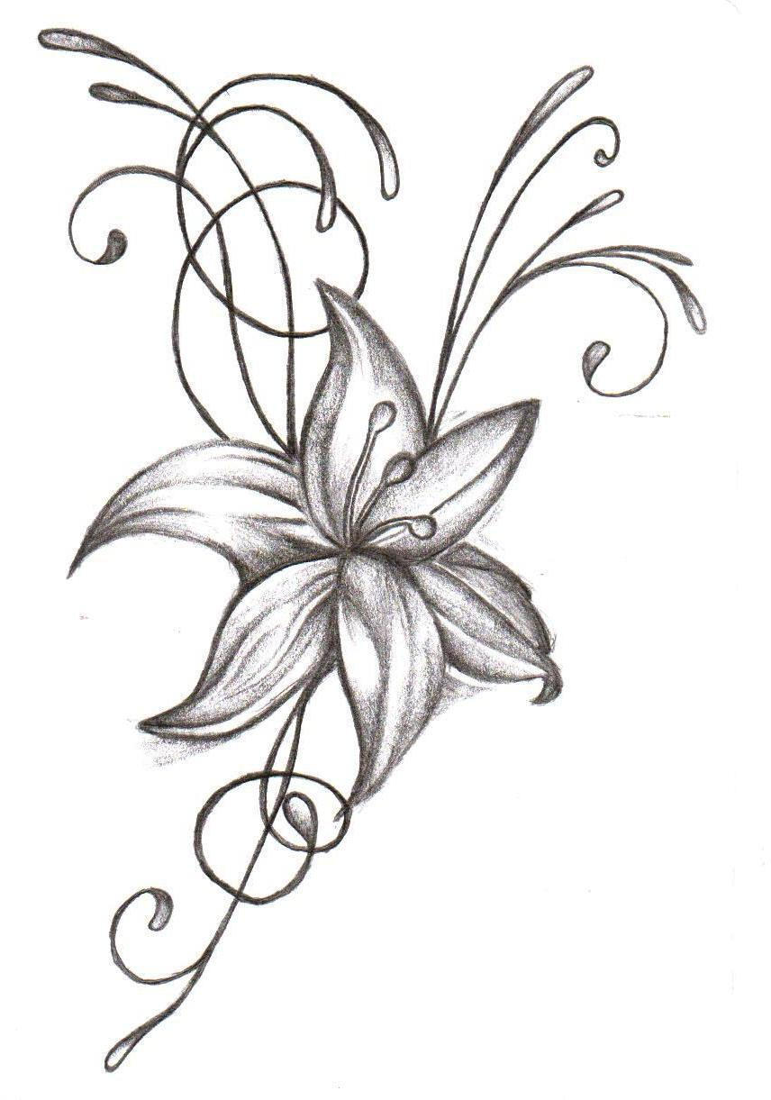 Black And White Flower Tattoo Designs - Cliparts.co