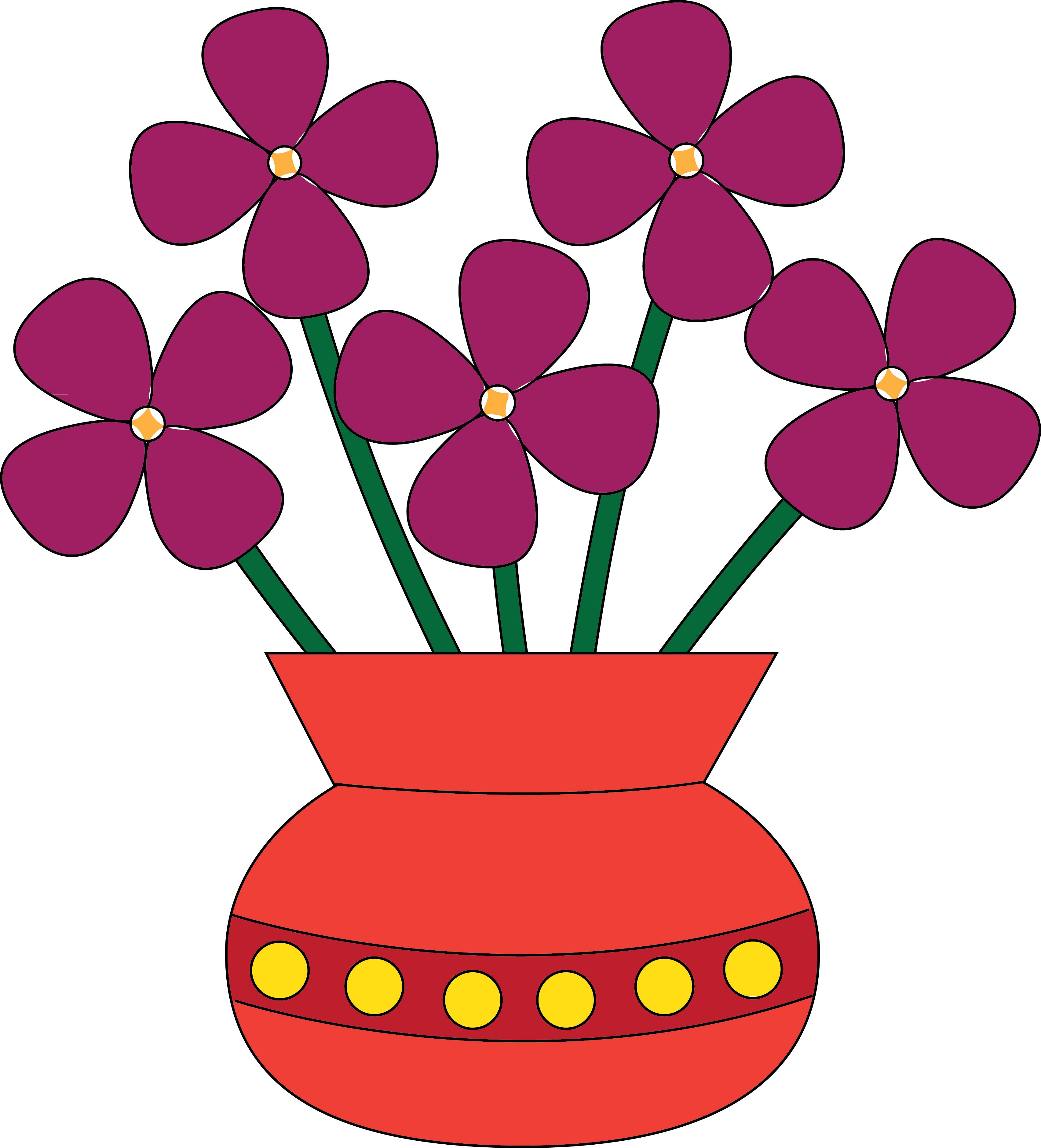 Colored Flower Vase Clip Art | Clipart Panda - Free Clipart Images