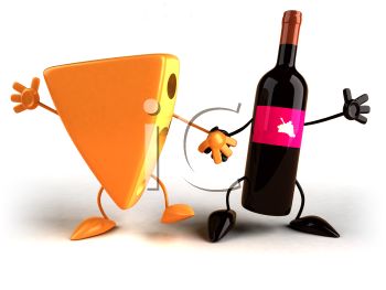 Pix For > Wine And Cheese Clipart