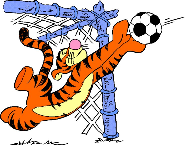 FREE Cartoon Graphics / Pics / Gifs / Photographs: Tigger soccer ...