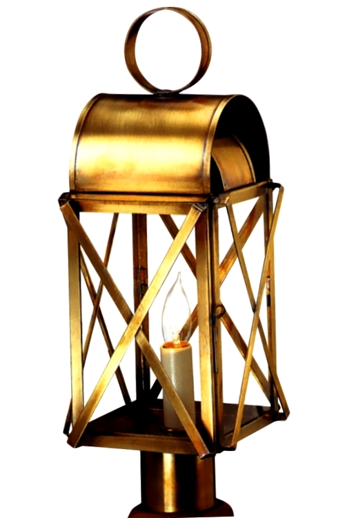 Bunker Hill Copper Lantern Post Mount Light For Sale