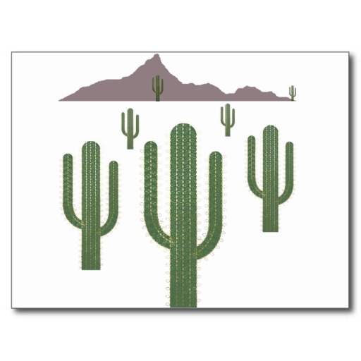 Cactus Christmas Lights Postcards & Postcard Template Designs