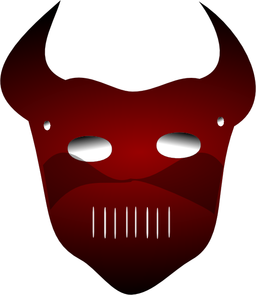 Devil Mask clip art - vector clip art online, royalty free ...
