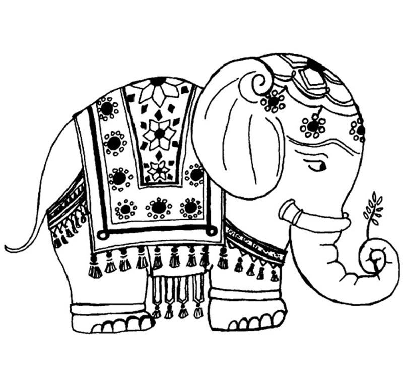 Indian Elephant Drawing