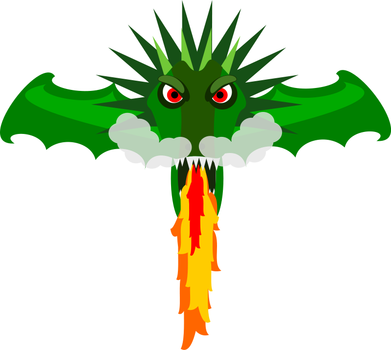 Dragon Breathing Fire Clipart