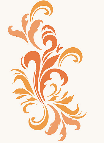 Damask Acanthus Swirls Stencil Damask Stencils